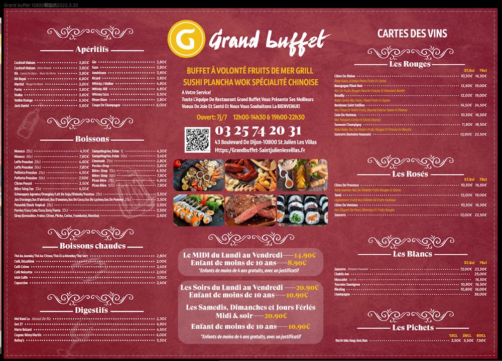 Grand buffet - Menu Image 1